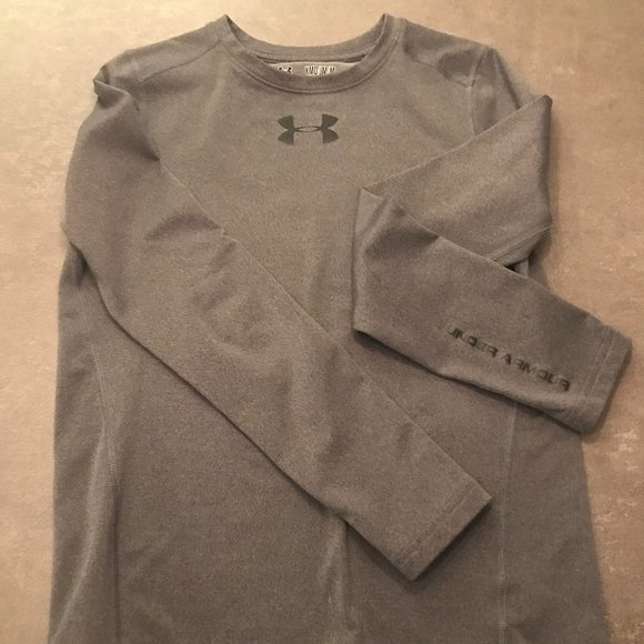 Boys Under Armour Mock Neck Long Sleeve Shirt